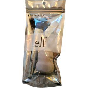 Elf Complexion Flawless Face Brush and Blending Sponge Duo Set NIP JJ3354